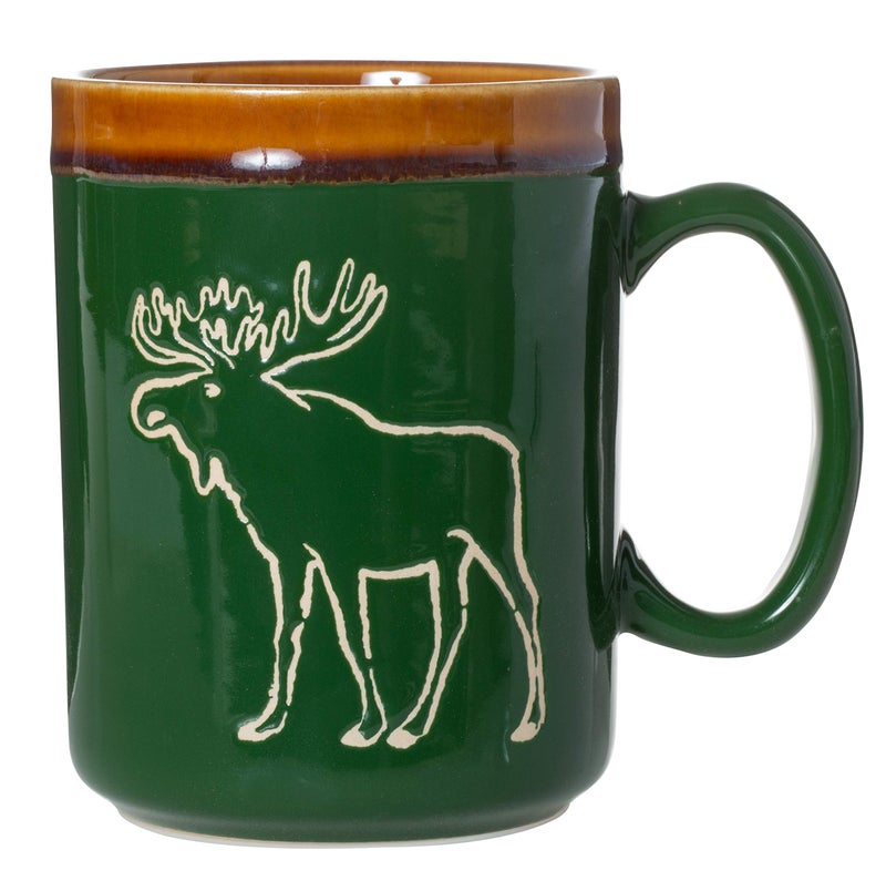Cape Shore 18oz Hand Glazed Stoneware Pottery Mug, Moose - Image 1